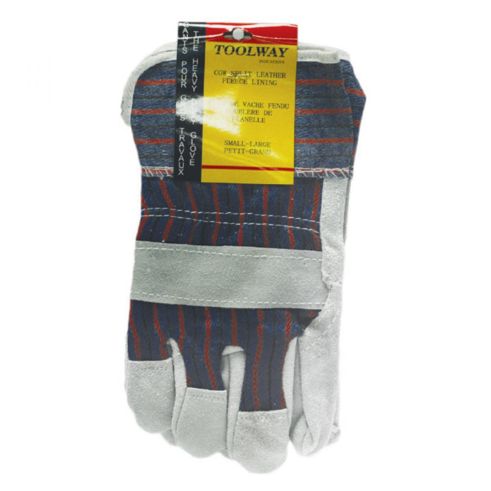1dz. Cow Split Leather Gloves Fleece Lining (OSFA)<span class=' ItemWarning' style='display:block;'>Item is usually in stock, but we&#39;ll be in touch if there&#39;s a problem<br /></span>