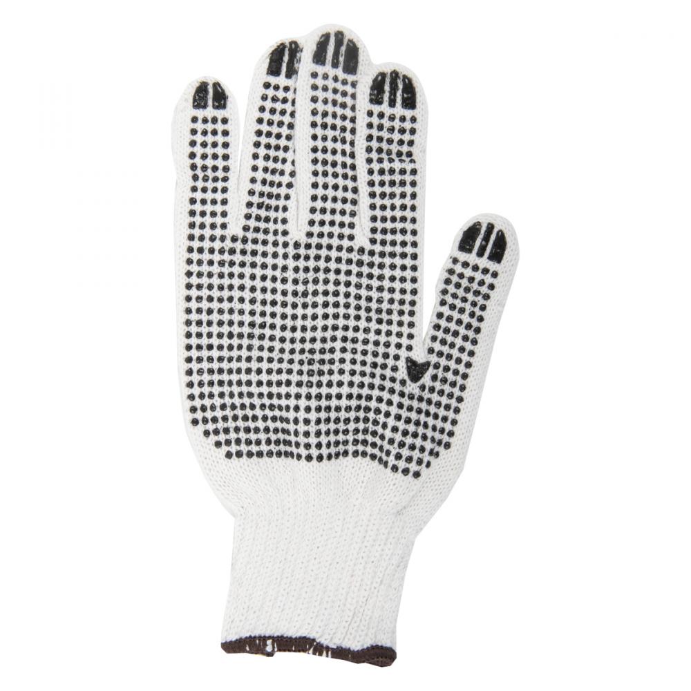 1dz. Knitted Poly/Cotton Gloves White With Black PVC Dots (XL)<span class=' ItemWarning' style='display:block;'>Item is usually in stock, but we&#39;ll be in touch if there&#39;s a problem<br /></span>
