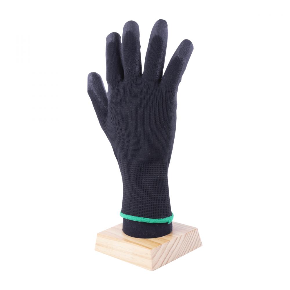 1dz. Knitted Polyester Gloves Black With PU Palm (L)<span class=' ItemWarning' style='display:block;'>Item is usually in stock, but we&#39;ll be in touch if there&#39;s a problem<br /></span>