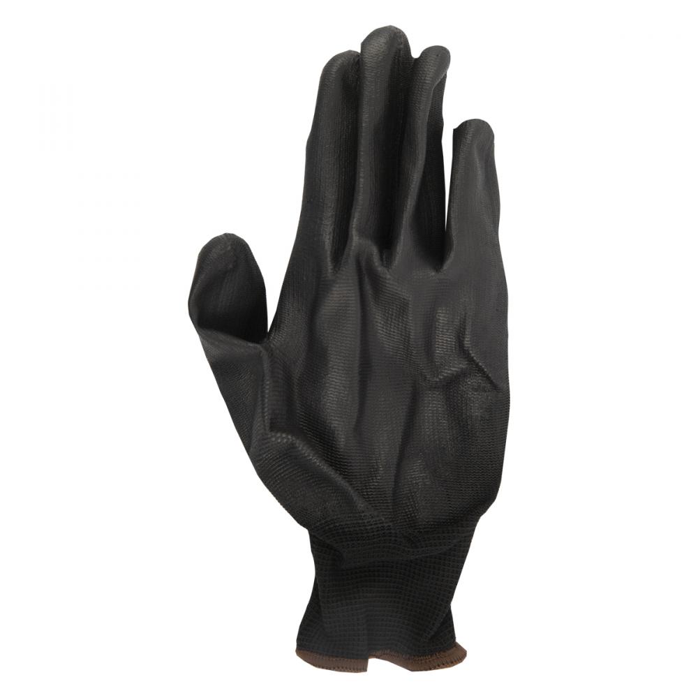 1dz. Knitted Polyester Gloves Black With PU Palm (XL)<span class=' ItemWarning' style='display:block;'>Item is usually in stock, but we&#39;ll be in touch if there&#39;s a problem<br /></span>
