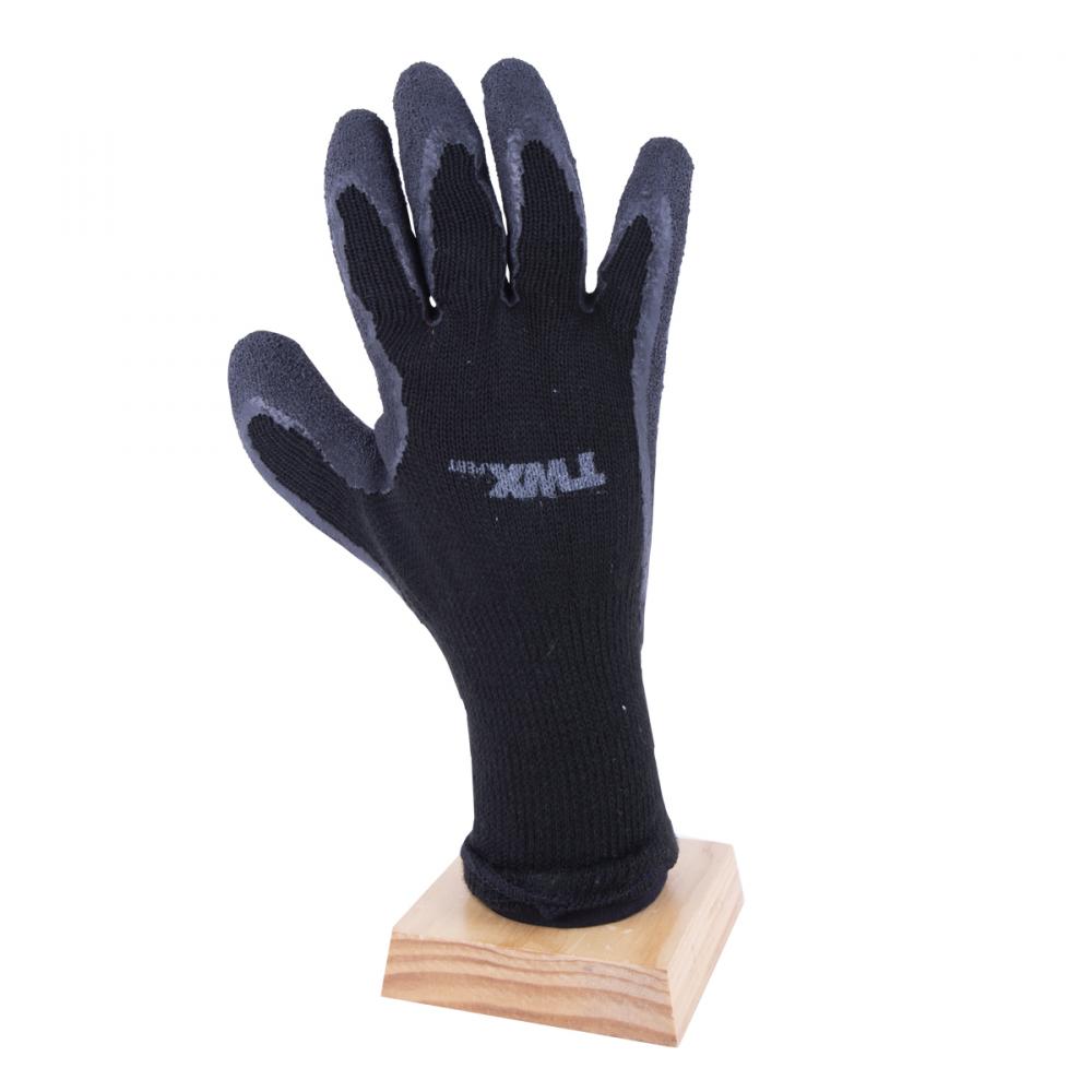 1dz. Knitted Cotton Insulated Gloves Black With Latex Palm Gray (OSFA)<span class=' ItemWarning' style='display:block;'>Item is usually in stock, but we&#39;ll be in touch if there&#39;s a problem<br /></span>