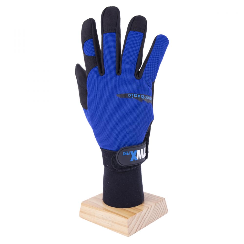 1 Pair Mechanic Gloves Blue/Black With Synthetic Leather Palm Black (L)<span class=' ItemWarning' style='display:block;'>Item is usually in stock, but we&#39;ll be in touch if there&#39;s a problem<br /></span>