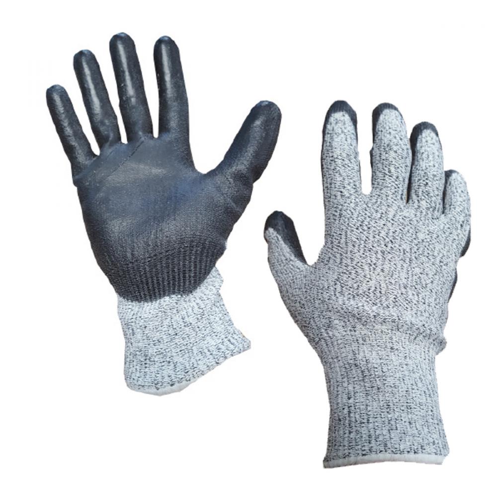 1dz. Contractor Cut Resistant Gray Gloves Black PU Palm (S)<span class=' ItemWarning' style='display:block;'>Item is usually in stock, but we&#39;ll be in touch if there&#39;s a problem<br /></span>