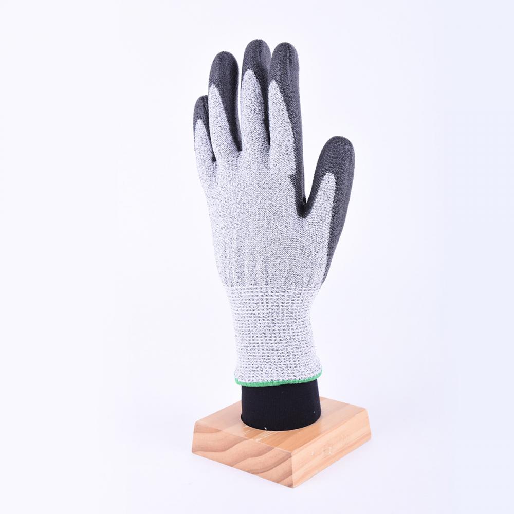 1dz. Contractor Cut Resistant Gray Gloves Black PU Palm (L)<span class=' ItemWarning' style='display:block;'>Item is usually in stock, but we&#39;ll be in touch if there&#39;s a problem<br /></span>