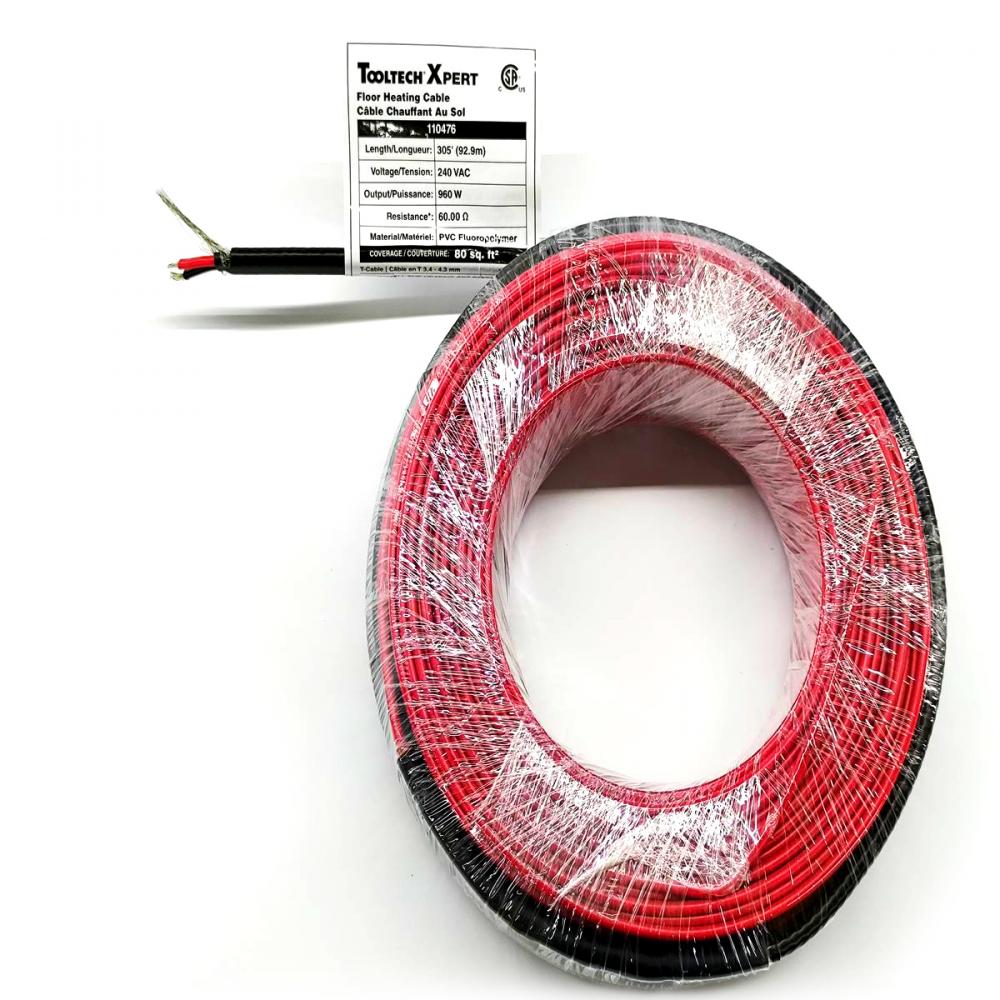 Floor Heating Cable 240V 305ft (92.9m) 960W<span class=' ItemWarning' style='display:block;'>Item is usually in stock, but we&#39;ll be in touch if there&#39;s a problem<br /></span>