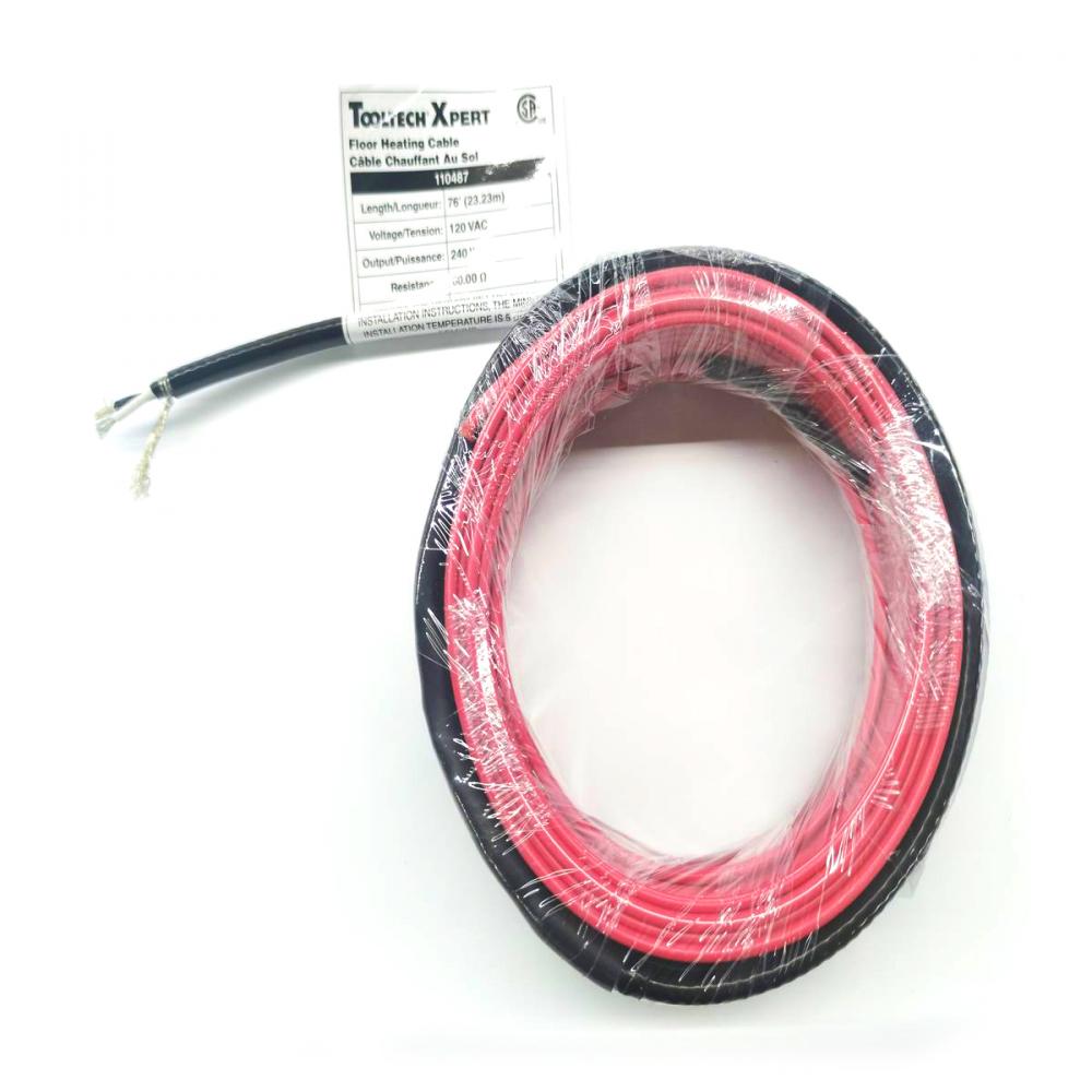 Floor Heating Cable 120 V 76ft (23.23m) 240W<span class=' ItemWarning' style='display:block;'>Item is usually in stock, but we&#39;ll be in touch if there&#39;s a problem<br /></span>