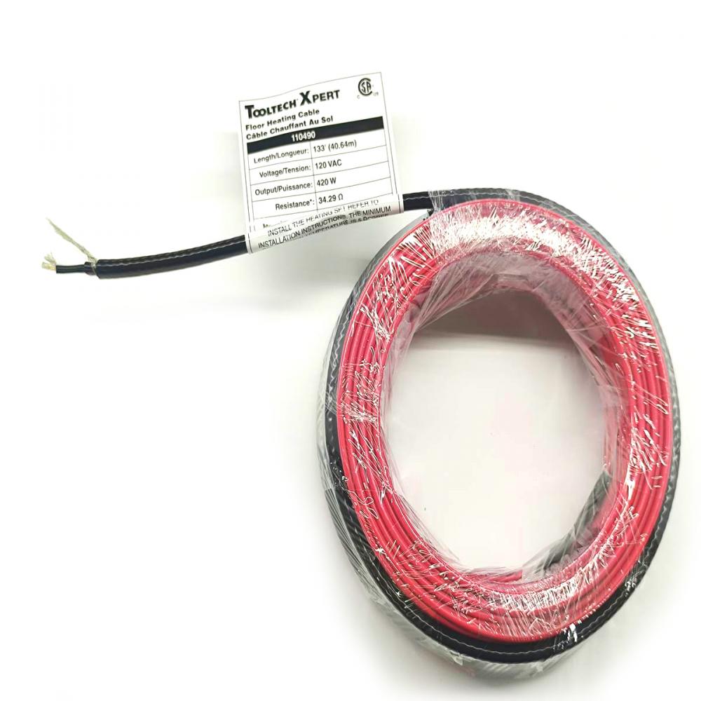 Floor Heating Cable 120V 133ft (40.64m) 420W<span class=' ItemWarning' style='display:block;'>Item is usually in stock, but we&#39;ll be in touch if there&#39;s a problem<br /></span>