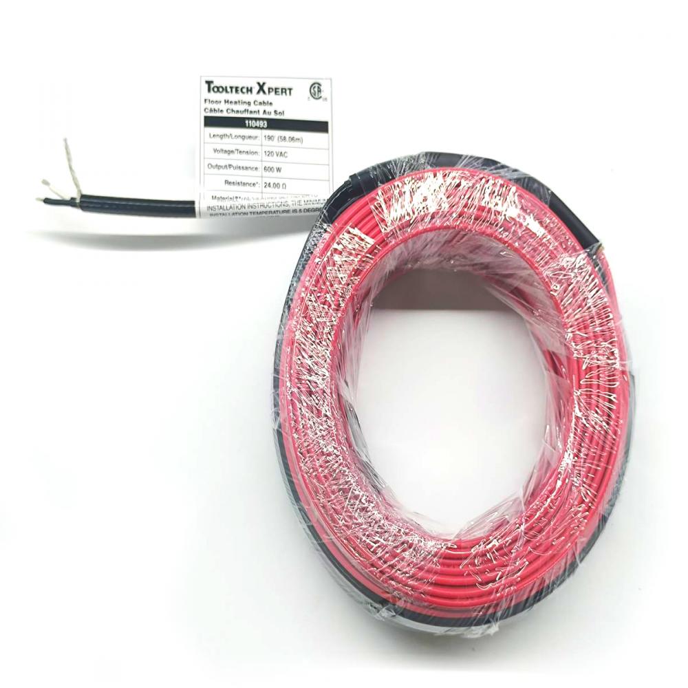 Floor Heating Cable 120V 190ft (58.06m) 600W<span class=' ItemWarning' style='display:block;'>Item is usually in stock, but we&#39;ll be in touch if there&#39;s a problem<br /></span>