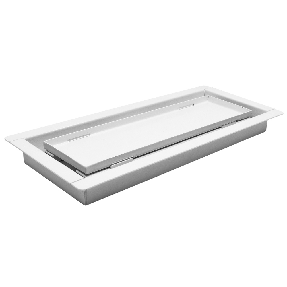 Floor Register Steel 4 x 10in White Flush Mount<span class=' ItemWarning' style='display:block;'>Item is usually in stock, but we&#39;ll be in touch if there&#39;s a problem<br /></span>
