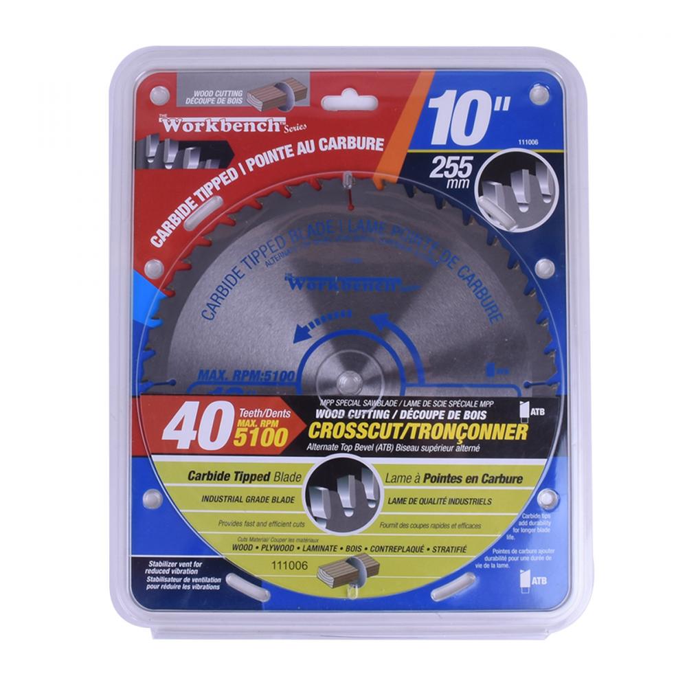 Saw Blade ATB Cross Cut 10in (255mm) 40T 5100RPM<span class=' ItemWarning' style='display:block;'>Item is usually in stock, but we&#39;ll be in touch if there&#39;s a problem<br /></span>