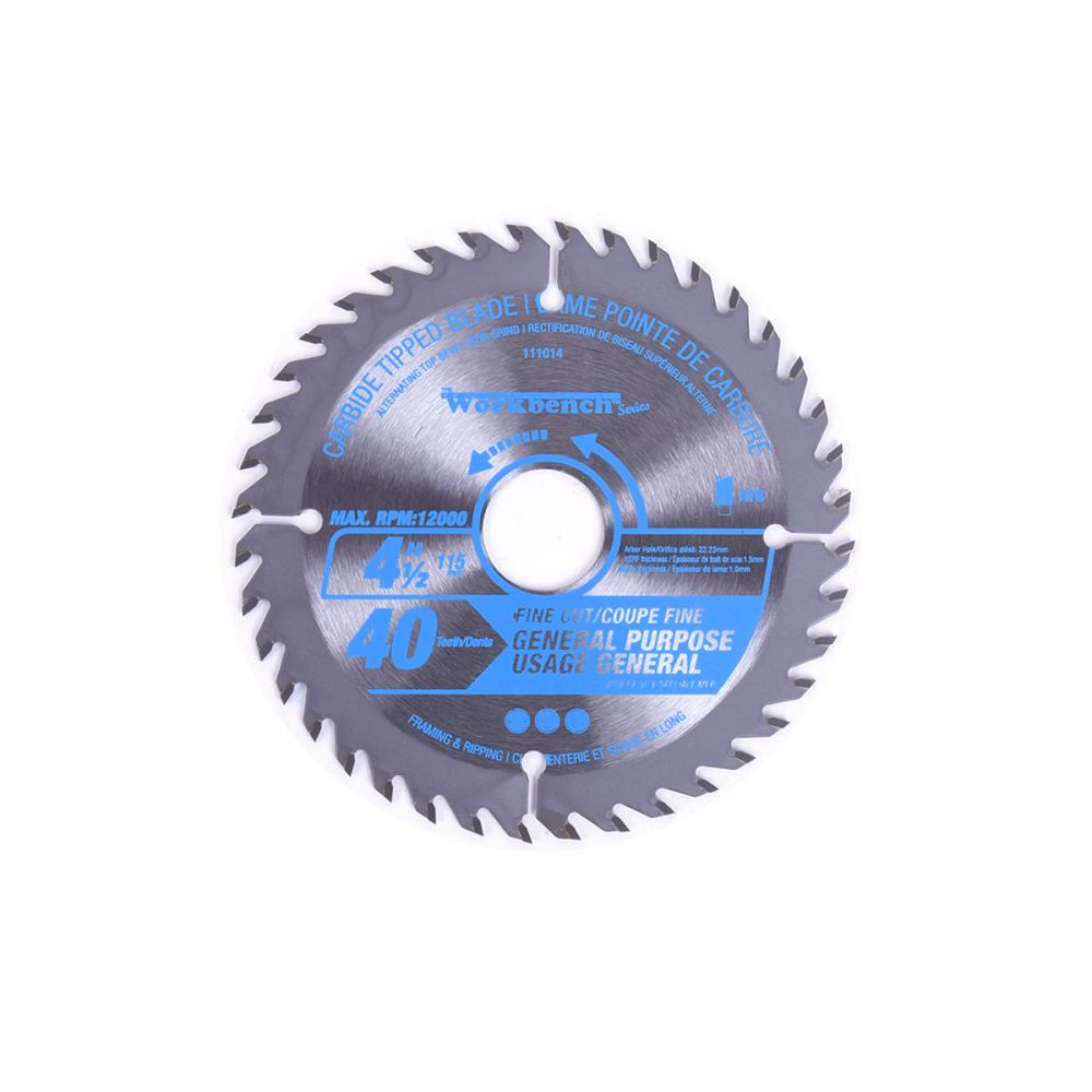 Saw Blade Ripping & Framing 4½&#34; (115mm) 40T 12000RPM<span class=' ItemWarning' style='display:block;'>Item is usually in stock, but we&#39;ll be in touch if there&#39;s a problem<br /></span>