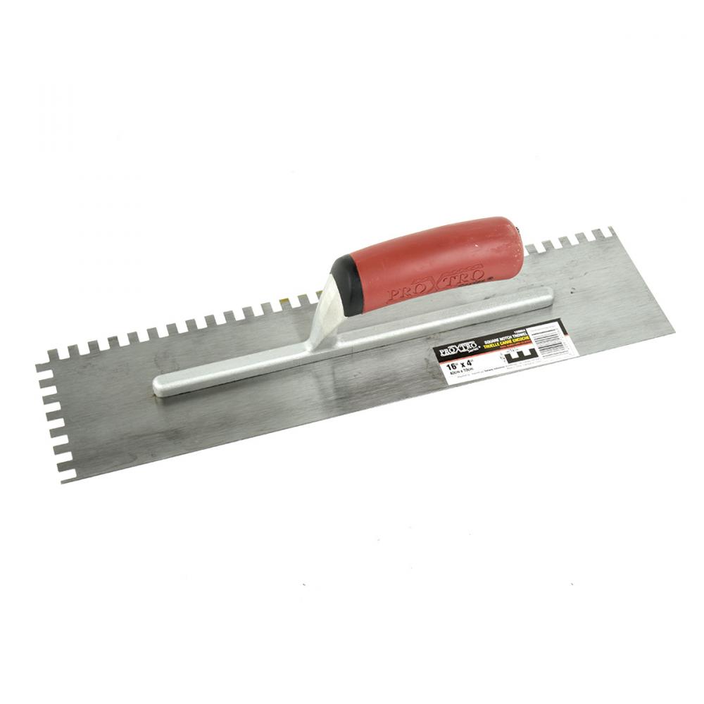Trowel Notched 16in x 4in (¼in x 3/8in SQ Notch)<span class=' ItemWarning' style='display:block;'>Item is usually in stock, but we&#39;ll be in touch if there&#39;s a problem<br /></span>