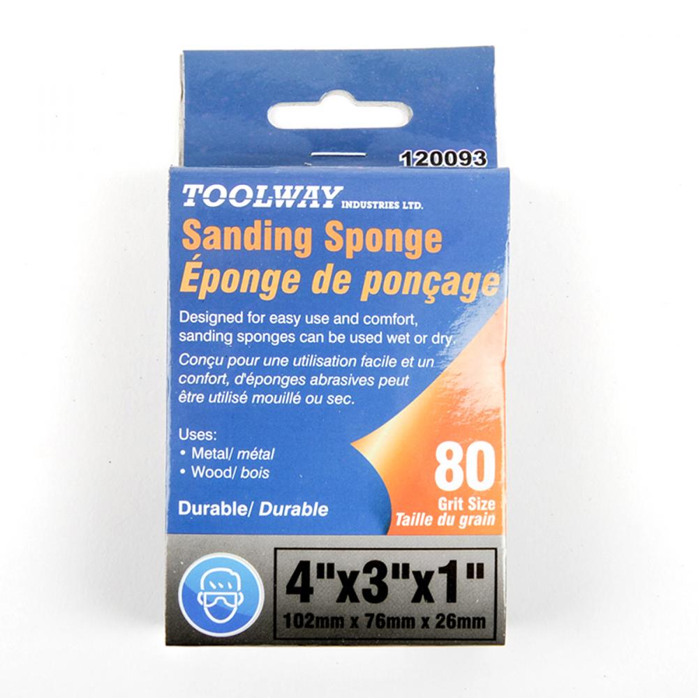Sanding Sponge 4inx3inx1in (80 Grain Size) Silicon Carbide<span class=' ItemWarning' style='display:block;'>Item is usually in stock, but we&#39;ll be in touch if there&#39;s a problem<br /></span>