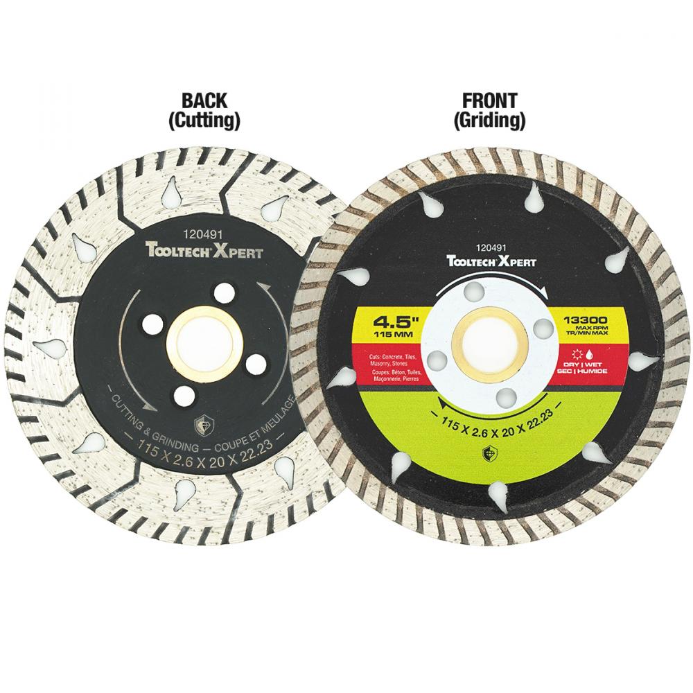 Diamond Cutting & Grinding Blade 4.5in (115mm)<span class=' ItemWarning' style='display:block;'>Item is usually in stock, but we&#39;ll be in touch if there&#39;s a problem<br /></span>