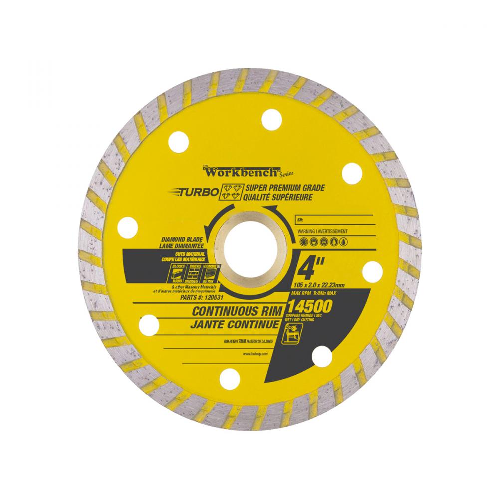 Blade 4in Hot Pressed Turbo Diamond<span class=' ItemWarning' style='display:block;'>Item is usually in stock, but we&#39;ll be in touch if there&#39;s a problem<br /></span>