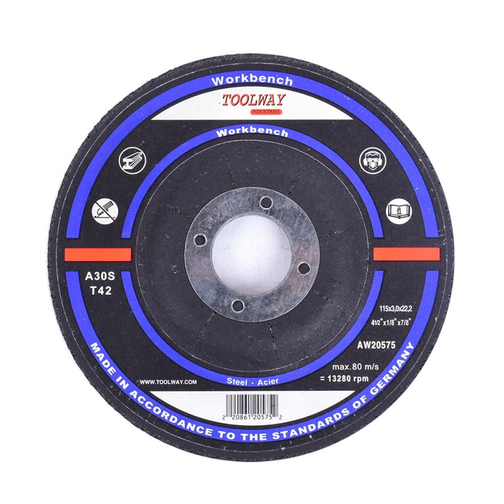 Abrasive Cut-Off Wheel Depressed Centre 4½in x 1/8in x 7/8in Metal<span class=' ItemWarning' style='display:block;'>Item is usually in stock, but we&#39;ll be in touch if there&#39;s a problem<br /></span>