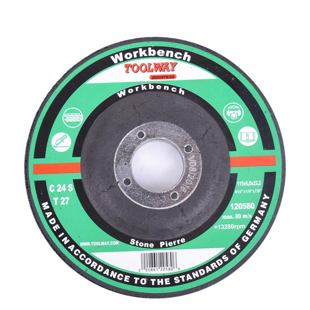 Cut-Off Wheel Depress Centre Abrasive 4½in x ¼in x 7/8in Concrete<span class=' ItemWarning' style='display:block;'>Item is usually in stock, but we&#39;ll be in touch if there&#39;s a problem<br /></span>
