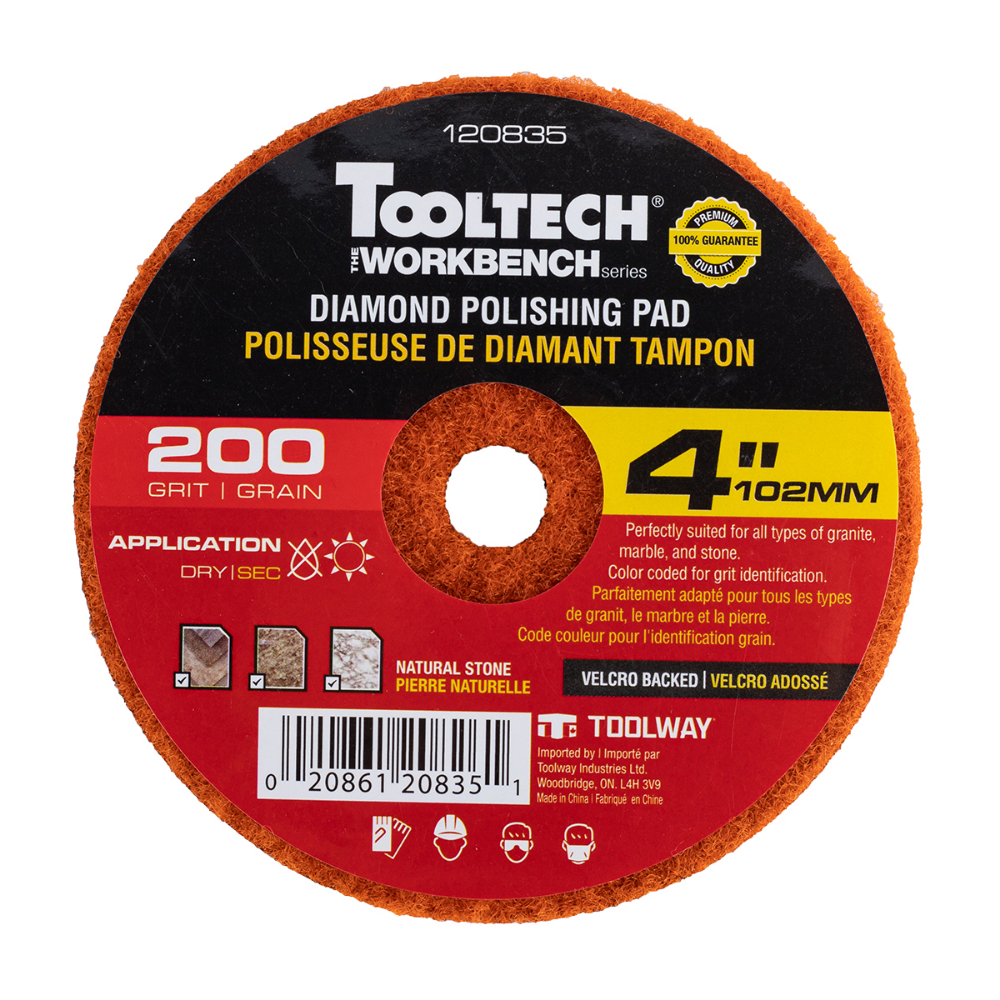 10Pc Diamond Dry Polishing Pad 4in 200grit<span class=' ItemWarning' style='display:block;'>Item is usually in stock, but we&#39;ll be in touch if there&#39;s a problem<br /></span>