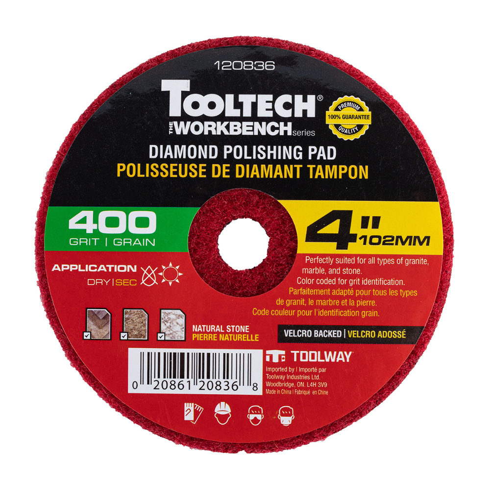 10Pc Diamond Dry Polishing Pad 4in 400grit<span class=' ItemWarning' style='display:block;'>Item is usually in stock, but we&#39;ll be in touch if there&#39;s a problem<br /></span>
