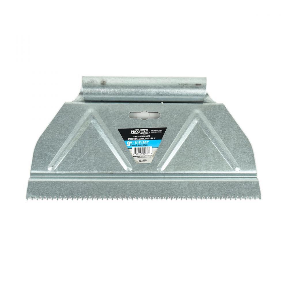 Spreader 9in 3/16in x 5/32in Carbon Steel V Notch<span class=' ItemWarning' style='display:block;'>Item is usually in stock, but we&#39;ll be in touch if there&#39;s a problem<br /></span>