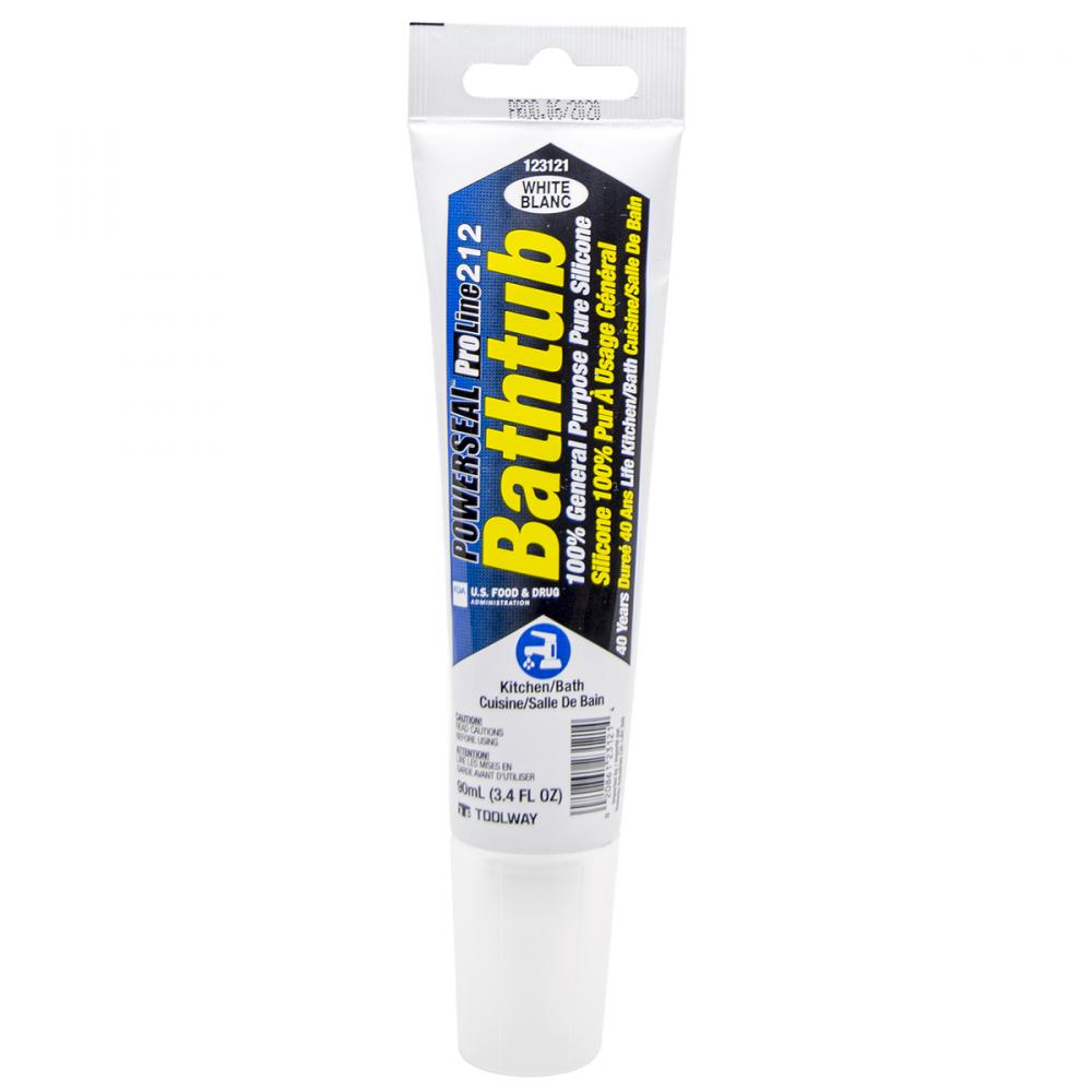 Silicone Powerseal 212 Tub & Tile White 90ml<span class=' ItemWarning' style='display:block;'>Item is usually in stock, but we&#39;ll be in touch if there&#39;s a problem<br /></span>