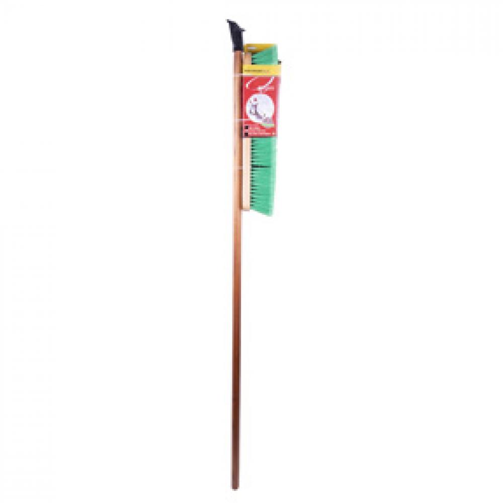 Push Broom 18&#34; Indoor/Outdoor with Brace Soft & Hard Bristle<span class=' ItemWarning' style='display:block;'>Item is usually in stock, but we&#39;ll be in touch if there&#39;s a problem<br /></span>