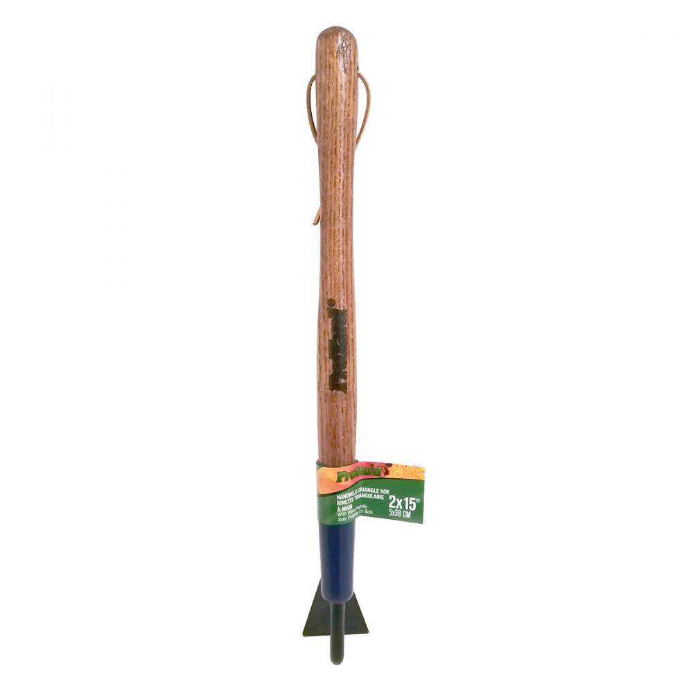 Handheld Triangle Hoe 17-1/4in x 2-1/4in Head Wood Handle<span class=' ItemWarning' style='display:block;'>Item is usually in stock, but we&#39;ll be in touch if there&#39;s a problem<br /></span>