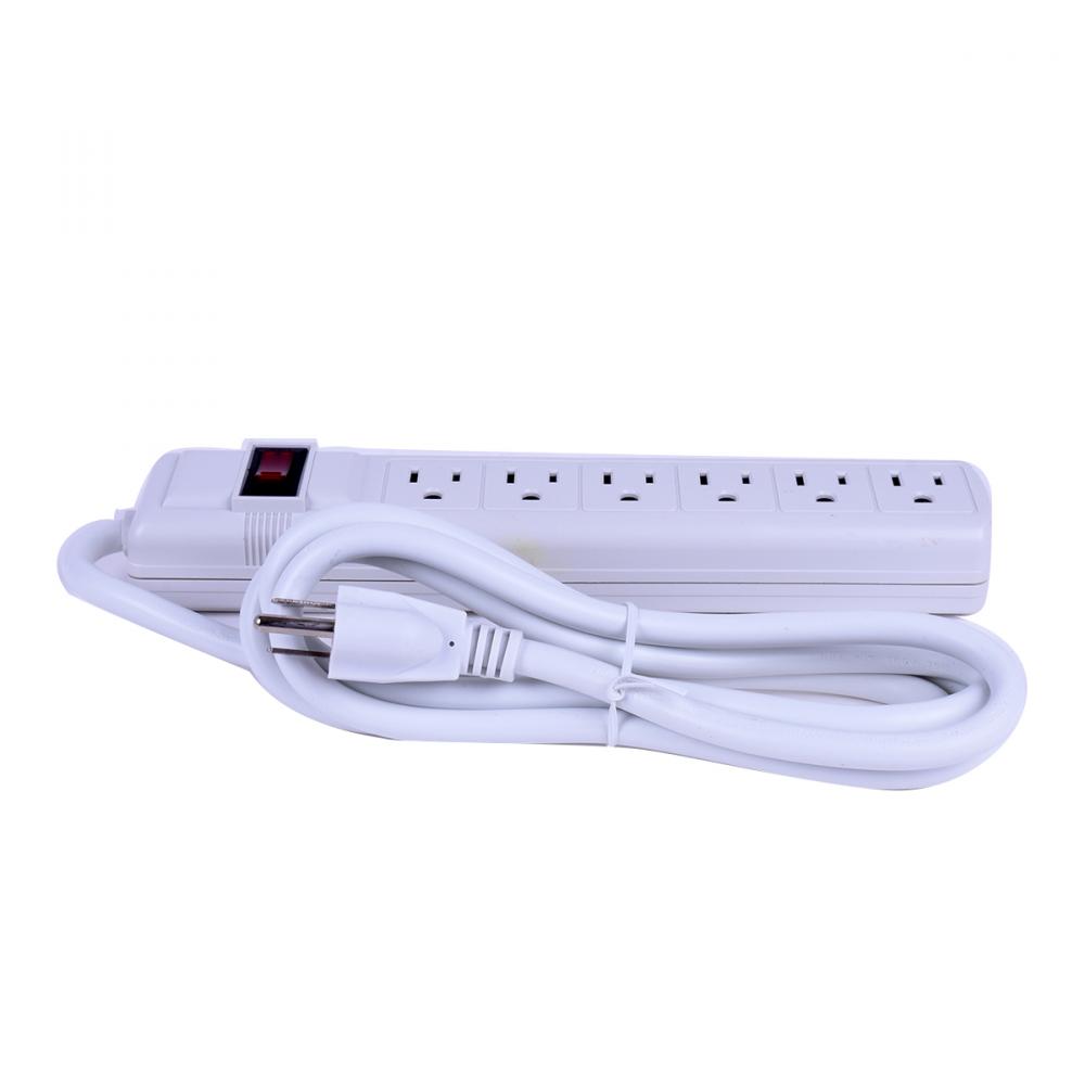 Power Bar with Surge Protection 6 Outlet 280 Joules White 6FT<span class=' ItemWarning' style='display:block;'>Item is usually in stock, but we&#39;ll be in touch if there&#39;s a problem<br /></span>