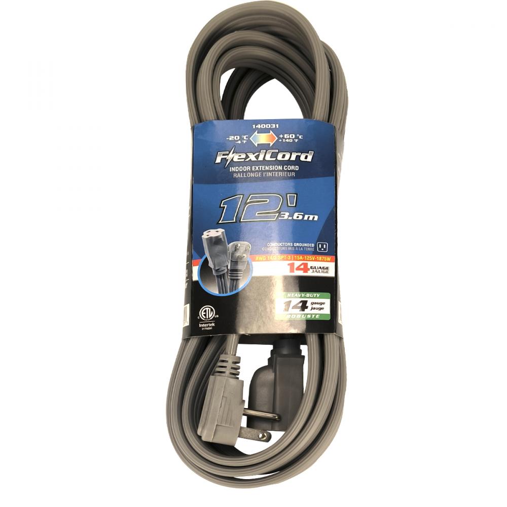 Air Conditioner Extension Cord Indoor SPT-3 14/3 Single-Tap White 12ft/3.65m<span class=' ItemWarning' style='display:block;'>Item is usually in stock, but we&#39;ll be in touch if there&#39;s a problem<br /></span>