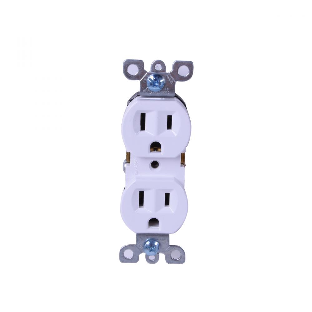 Duplex Recept. 15A White<span class=' ItemWarning' style='display:block;'>Item is usually in stock, but we&#39;ll be in touch if there&#39;s a problem<br /></span>