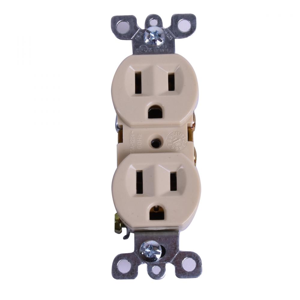 Duplex recep. 15A Ivory<span class=' ItemWarning' style='display:block;'>Item is usually in stock, but we&#39;ll be in touch if there&#39;s a problem<br /></span>