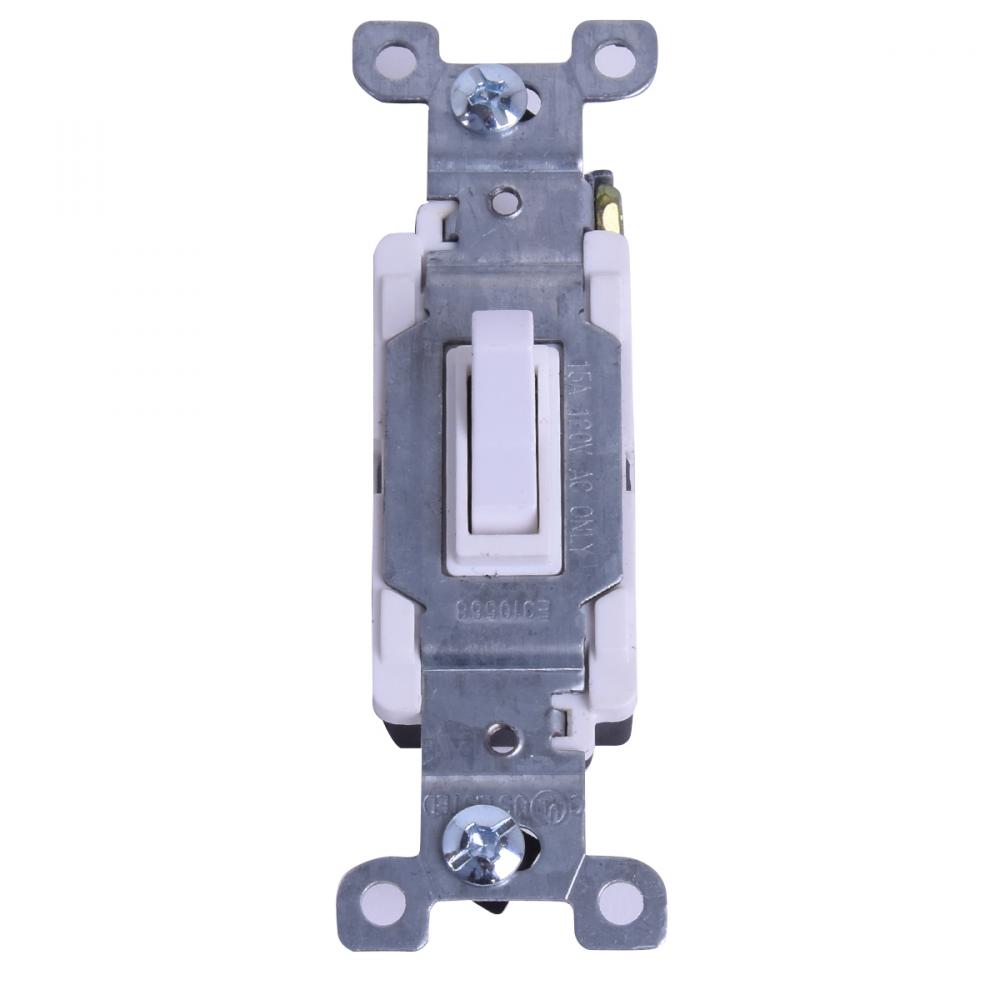 Toggle switch 3-way 15A White<span class=' ItemWarning' style='display:block;'>Item is usually in stock, but we&#39;ll be in touch if there&#39;s a problem<br /></span>