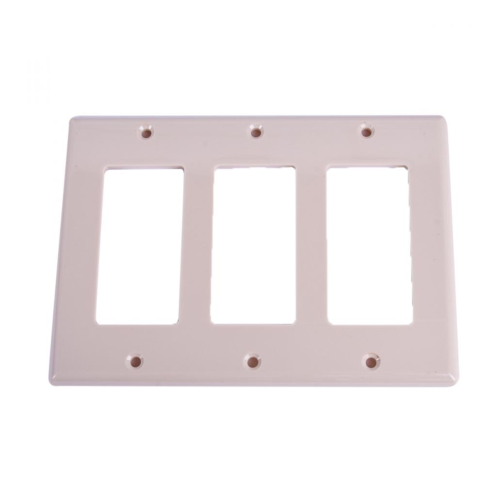 Decora 3-Gang Wall Plate Ivory<span class=' ItemWarning' style='display:block;'>Item is usually in stock, but we&#39;ll be in touch if there&#39;s a problem<br /></span>