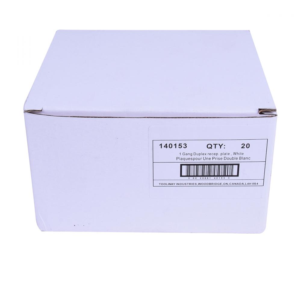 1 Gang Duplex recep. plate White<span class=' ItemWarning' style='display:block;'>Item is usually in stock, but we&#39;ll be in touch if there&#39;s a problem<br /></span>