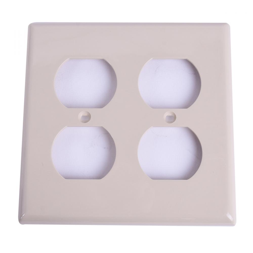 2 Gang Duplex recep. plate Ivory<span class=' ItemWarning' style='display:block;'>Item is usually in stock, but we&#39;ll be in touch if there&#39;s a problem<br /></span>