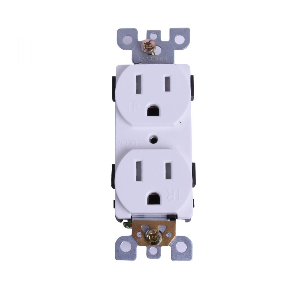 Duplex recep. 15A White T/P<span class=' ItemWarning' style='display:block;'>Item is usually in stock, but we&#39;ll be in touch if there&#39;s a problem<br /></span>