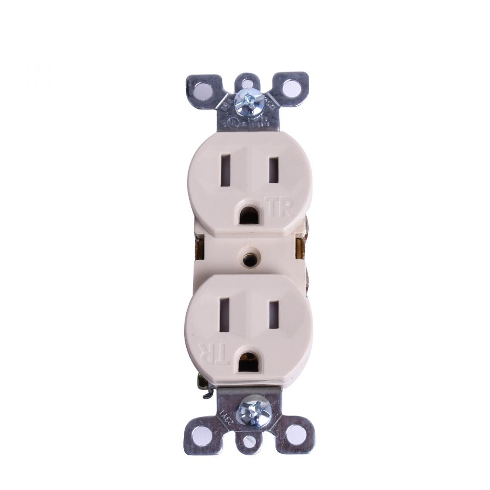 Duplex recep. 15A Ivory T/P<span class=' ItemWarning' style='display:block;'>Item is usually in stock, but we&#39;ll be in touch if there&#39;s a problem<br /></span>