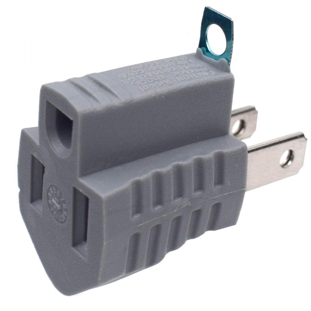 Grounded Wall Adapter 1-Outlet 2 to 3 Prong Grey<span class=' ItemWarning' style='display:block;'>Item is usually in stock, but we&#39;ll be in touch if there&#39;s a problem<br /></span>