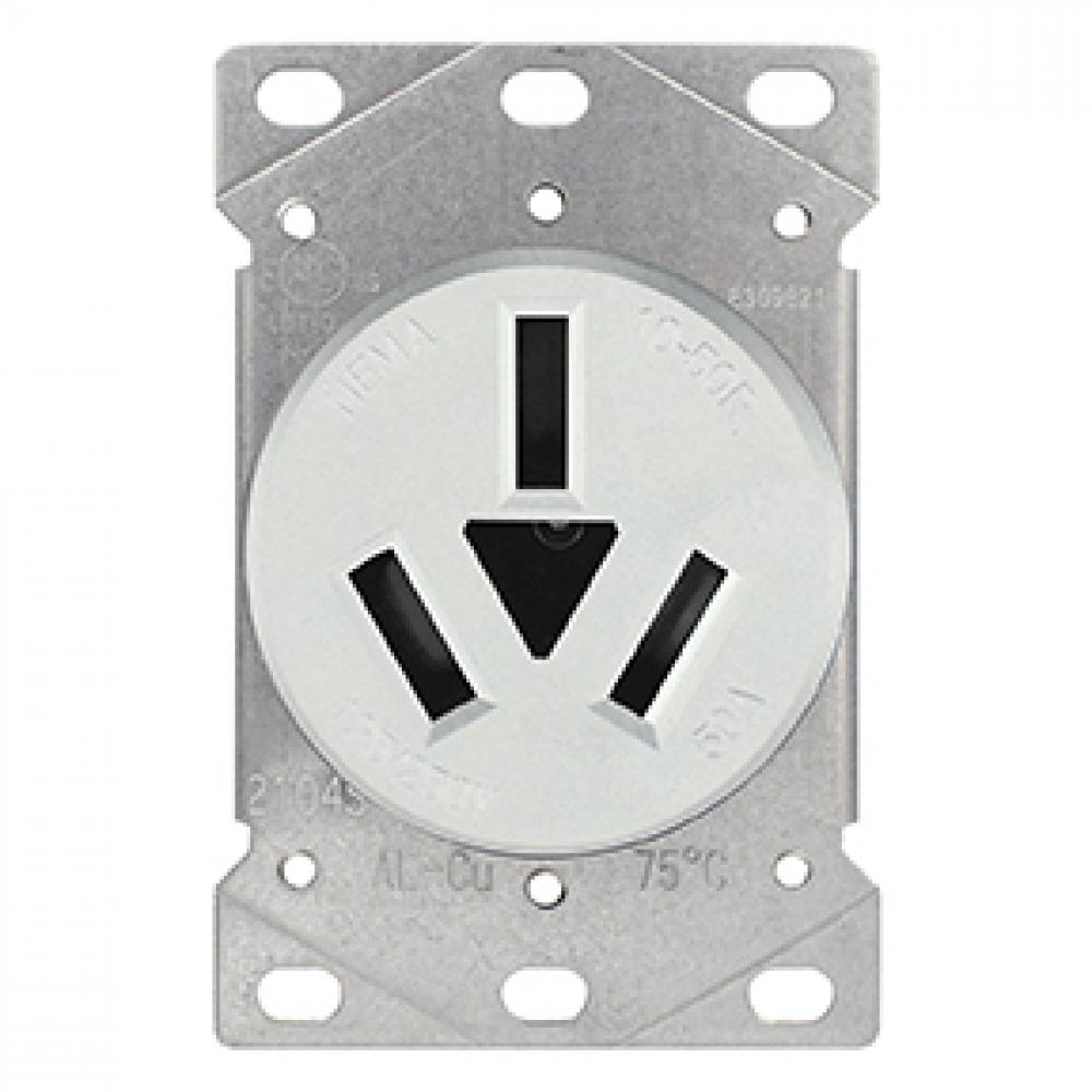 Range Receptacle 3 Pole 3 Wire White<span class=' ItemWarning' style='display:block;'>Item is usually in stock, but we&#39;ll be in touch if there&#39;s a problem<br /></span>