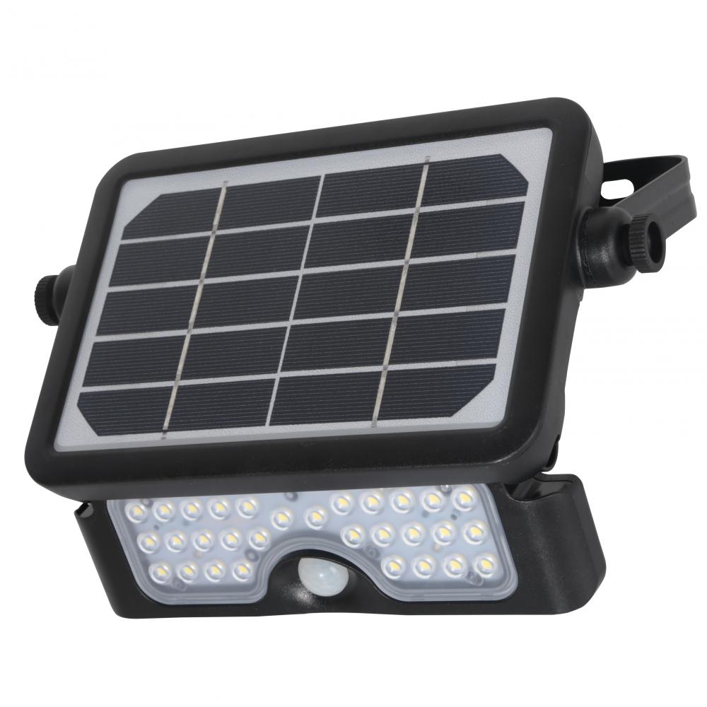 LED Solar Security Floodlight 5W With PIR Sensor Black<span class=' ItemWarning' style='display:block;'>Item is usually in stock, but we&#39;ll be in touch if there&#39;s a problem<br /></span>