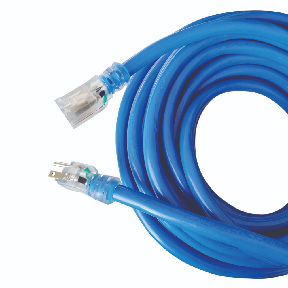DuraDrive Extension Cord Outdoor SJTW 10/3 Single Tap Blue 100ft<span class=' ItemWarning' style='display:block;'>Item is usually in stock, but we&#39;ll be in touch if there&#39;s a problem<br /></span>