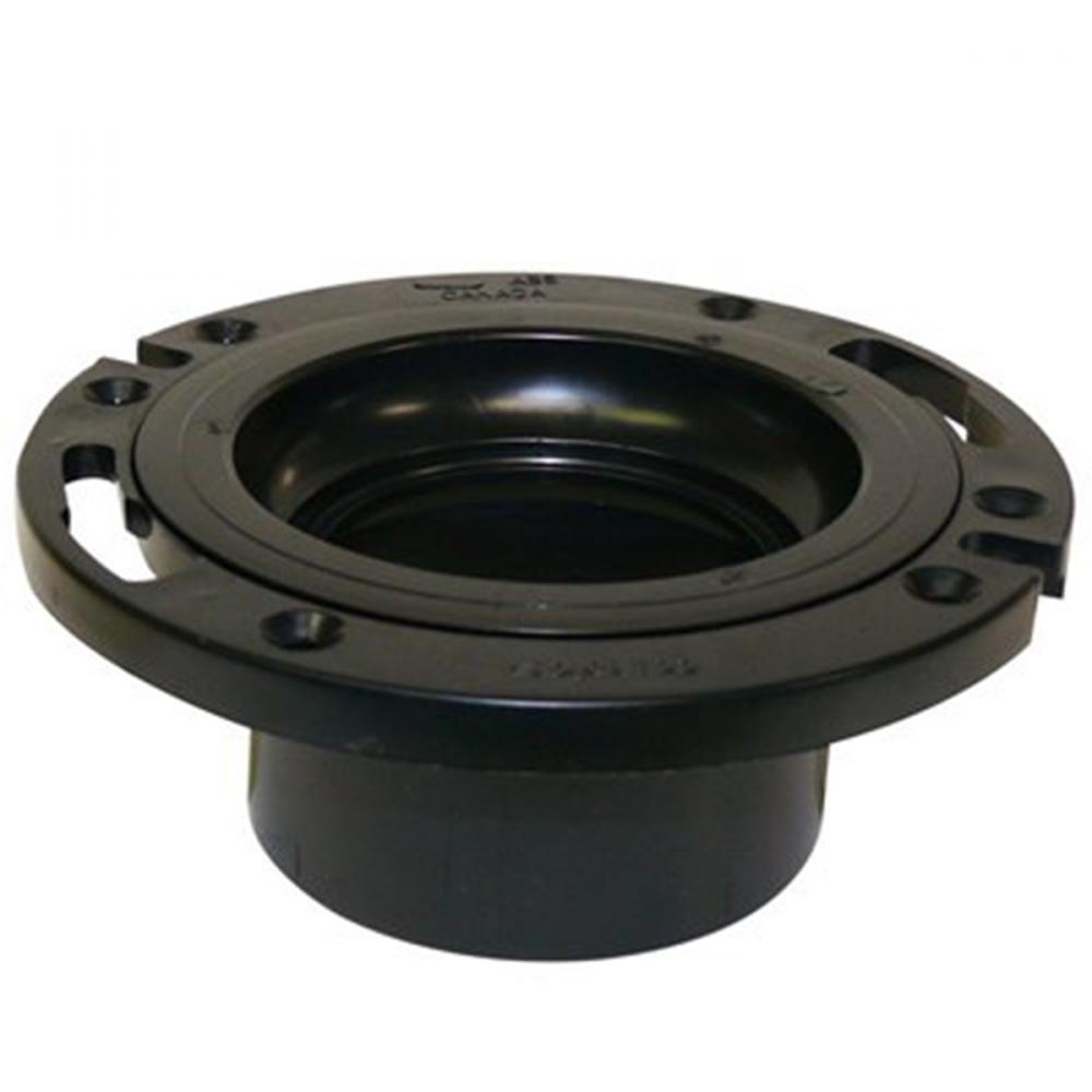 Abs Floor Flange Adj. 4in x 3in Black<span class=' ItemWarning' style='display:block;'>Item is usually in stock, but we&#39;ll be in touch if there&#39;s a problem<br /></span>