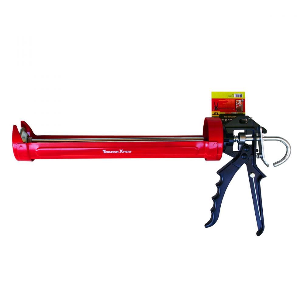 Pro Rotating Cradle-Style Caulking Gun with Auto Flow Stop 13&#34; Red<span class=' ItemWarning' style='display:block;'>Item is usually in stock, but we&#39;ll be in touch if there&#39;s a problem<br /></span>