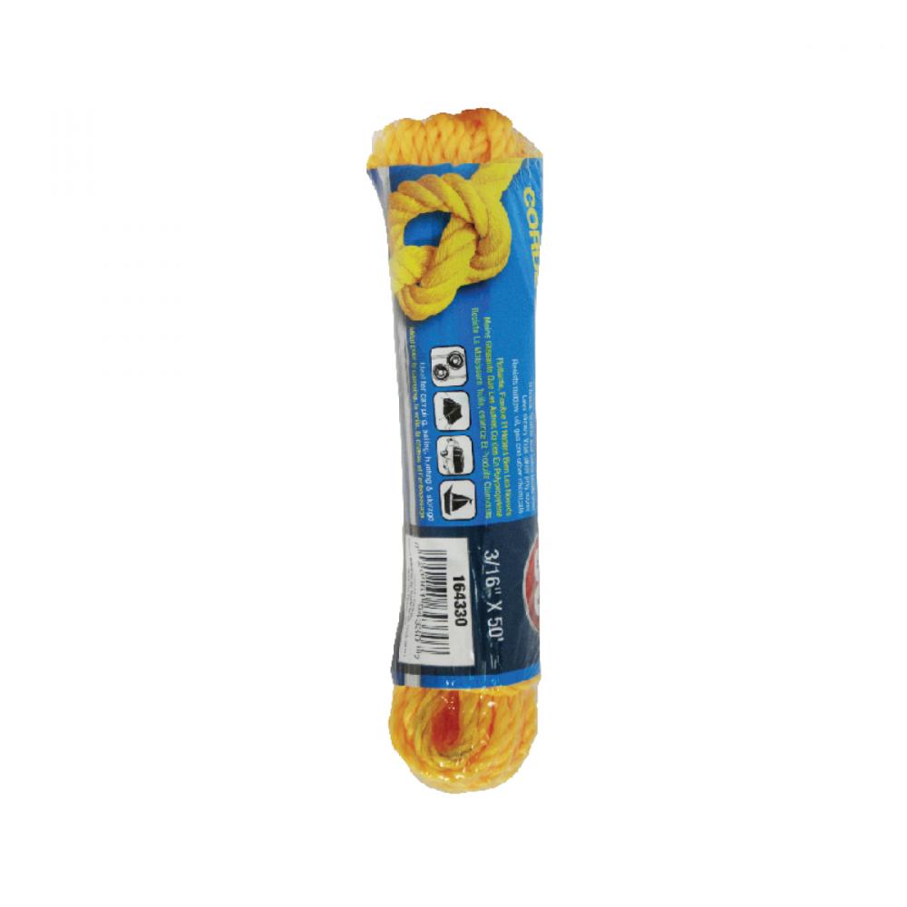 Poly Twist Rope Yellow 3/16in x 100ft<span class=' ItemWarning' style='display:block;'>Item is usually in stock, but we&#39;ll be in touch if there&#39;s a problem<br /></span>