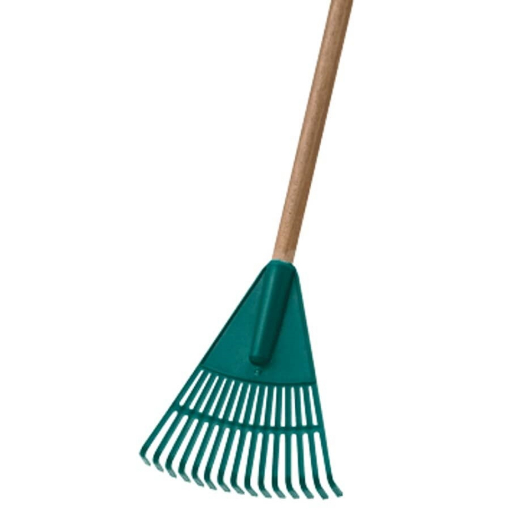Shrub & Lawn Rake 8in Plastic Head 14-tine 47in Wood Handle<span class=' ItemWarning' style='display:block;'>Item is usually in stock, but we&#39;ll be in touch if there&#39;s a problem<br /></span>