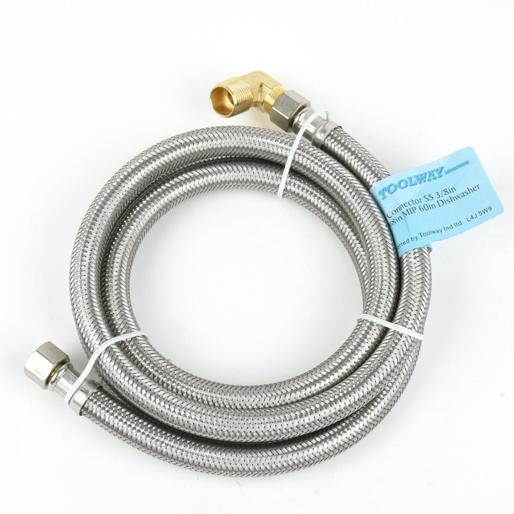 Flex Connector SS 3/8in Comp x 3/8in MIP 60in Dishwasher<span class=' ItemWarning' style='display:block;'>Item is usually in stock, but we&#39;ll be in touch if there&#39;s a problem<br /></span>