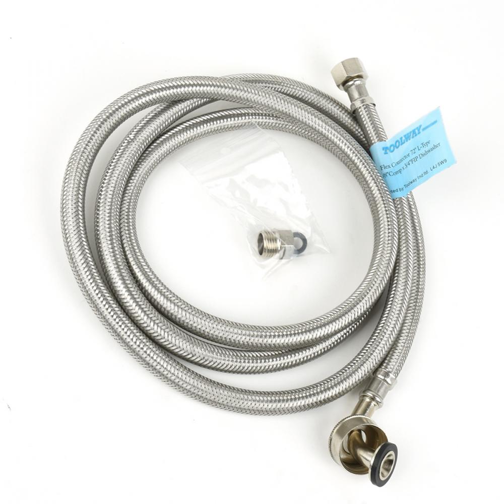 Flex Connector 72in L-Type SS 3/8in Compx¾in FIP Dishwasher<span class=' ItemWarning' style='display:block;'>Item is usually in stock, but we&#39;ll be in touch if there&#39;s a problem<br /></span>