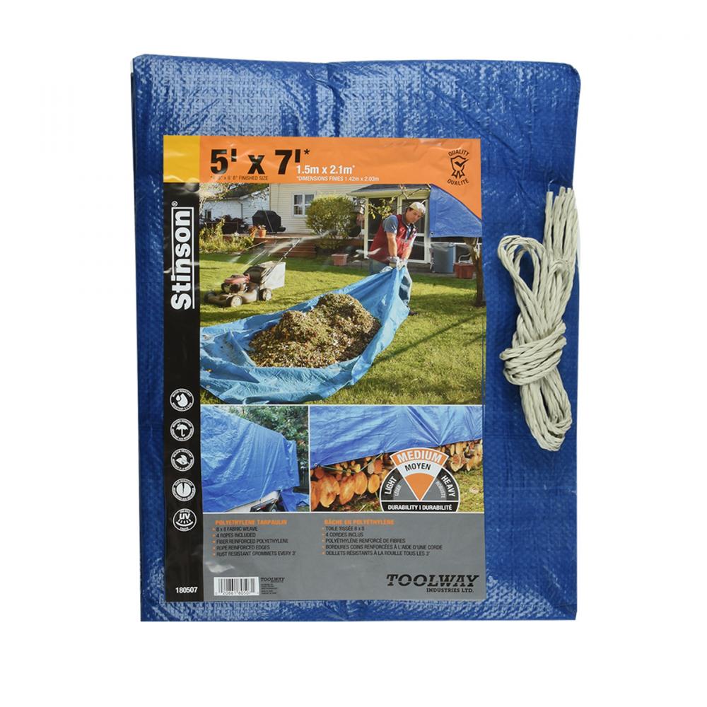Tarpaulin 5ft x 7ft Blue<span class=' ItemWarning' style='display:block;'>Item is usually in stock, but we&#39;ll be in touch if there&#39;s a problem<br /></span>