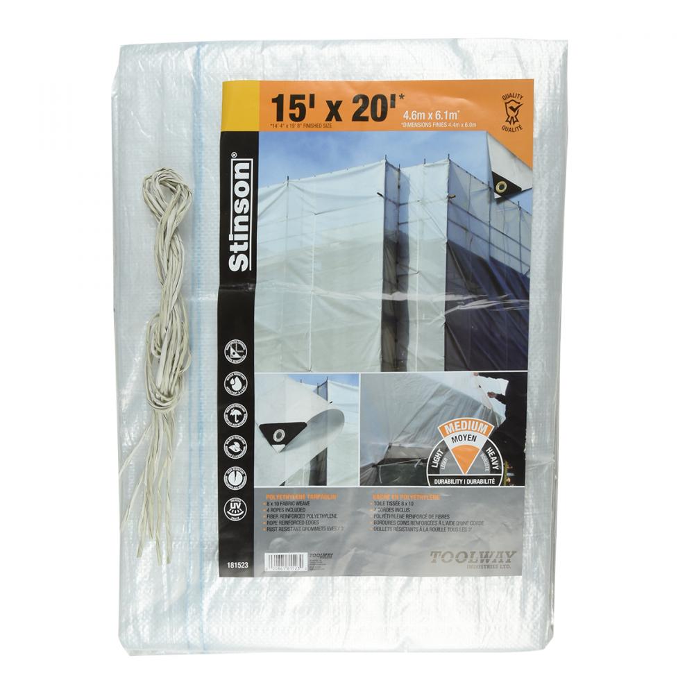 Tarpaulin 15ft x 20ft Clear<span class=' ItemWarning' style='display:block;'>Item is usually in stock, but we&#39;ll be in touch if there&#39;s a problem<br /></span>