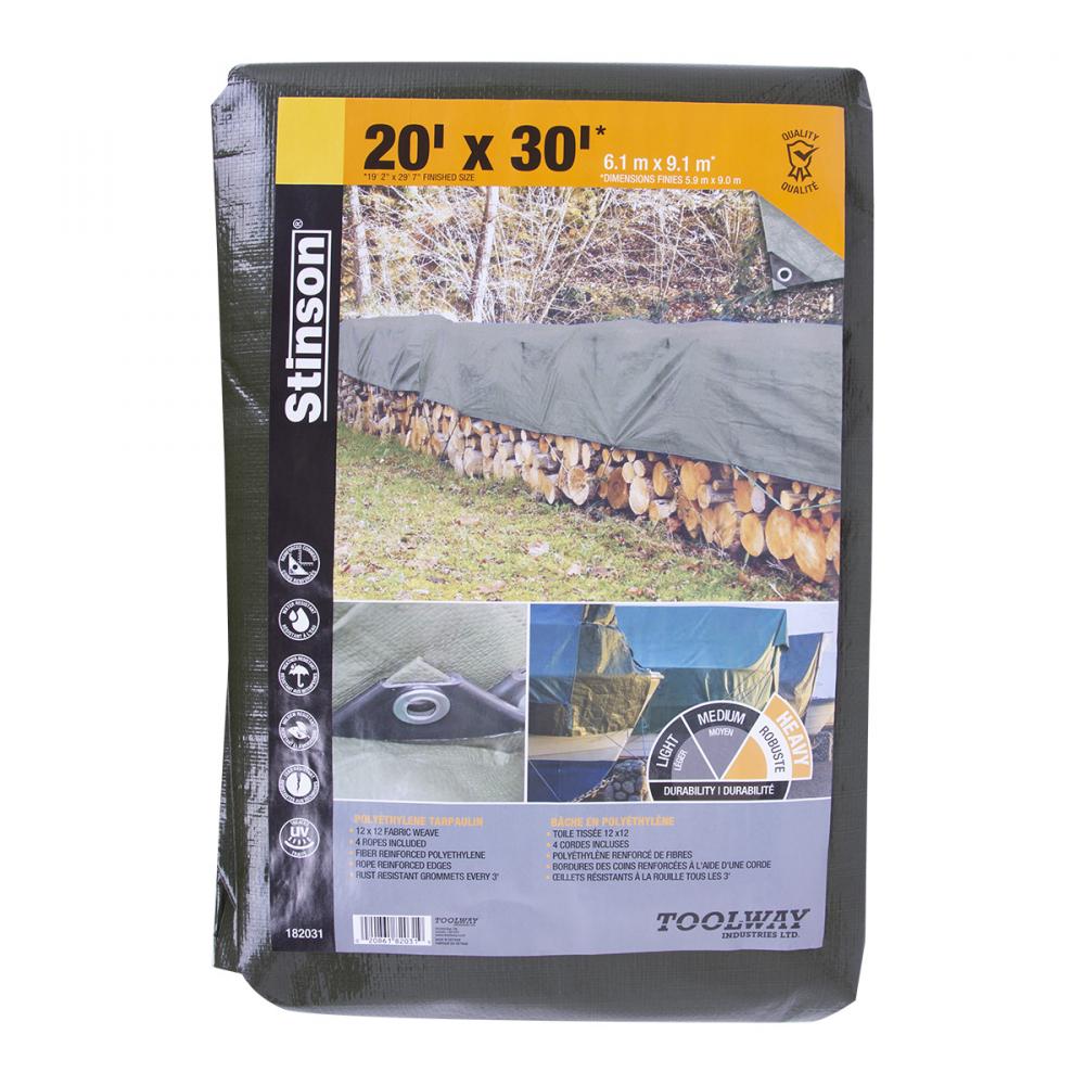 Tarpaulin 20ft x 30ft Heavy Duty Green<span class=' ItemWarning' style='display:block;'>Item is usually in stock, but we&#39;ll be in touch if there&#39;s a problem<br /></span>